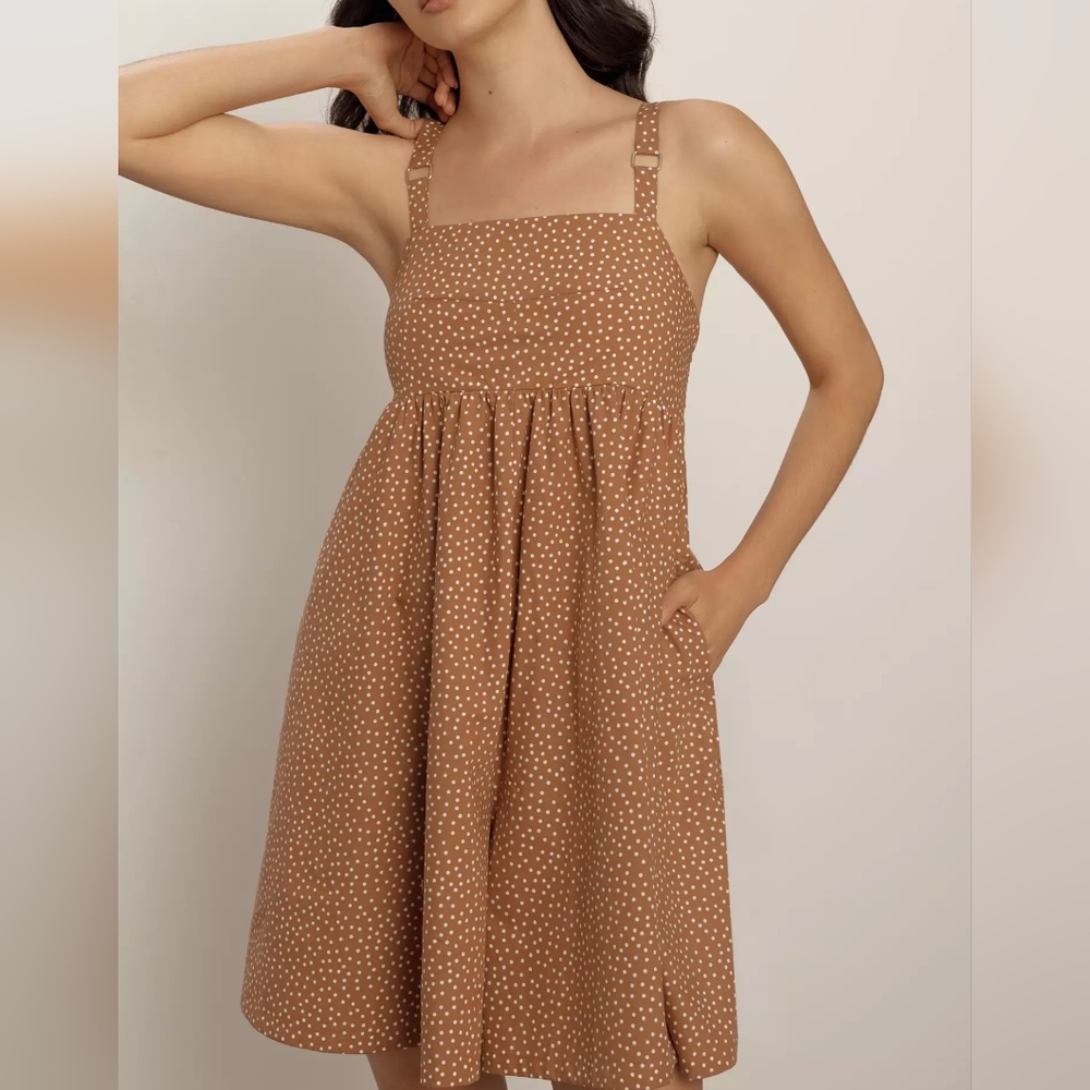 Anthropologie Maeve Sleeveless Square-Neck Babydoll Romper